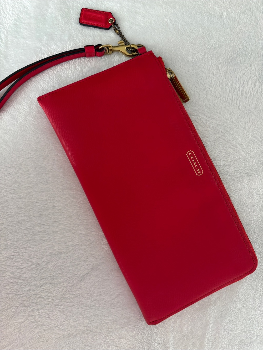 Coach Large Red Clutch